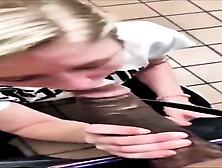 White Girl Handles Huge Black Cock