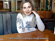 Remote Controlled Dildo In Crowded Cafe - Letty Ebony