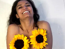 Will You Fuck My Armpits? Topless Sunflower Asian Girl Shows off Armpits