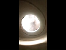 Hot woman at home spy visitor