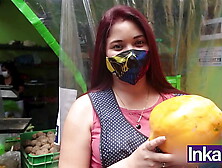 Katy Sex stunning Venezuelan sells her rich fruit and is submitted by Peruvian