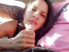 After fuck-fest in the car, I got mouthful of jizz - HotWife!