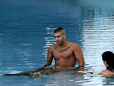 Sara Rey Gives an underwater Bj during a Hard-Core MMF Threesome