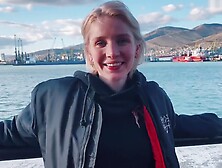 Blonde Public Blowjob Dick and Cum Swallow at the Lighthouse