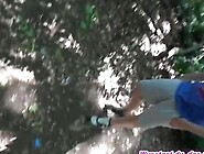 Young Busty Jenny-Joy Has A Threesome In The Park