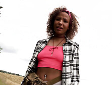 Young ebony Romy Indy gets fucked in a tent