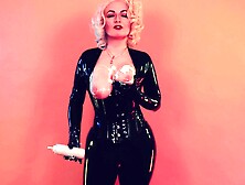 Curvy Wet Pussy Milf Loves Kinky Games! Latex Rubber Bondage And Pussy Masturbation With Cowgirl