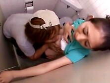 A Surprise Doggy Style Toilet Fuck