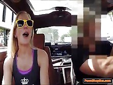 Blonde Hottie Sells Car N Gets Fingered