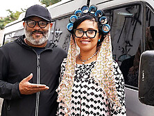 Mature BBW with Glasses Gets Her Big Butt Destroyed by BBC in Rough Van Sex