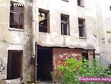 Quick Fuck With Huge Cumshot And Deepthroating In An Abandoned House With A Stalker Pov