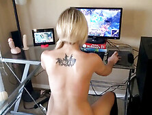 Ginger Banks plays League of Legends and pleasures herself with toys