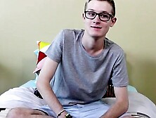 "Twinks Ass-Play & Masturbation - Hot Young Stud Shows Off His Huge Dick"