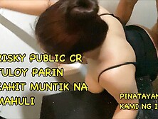 Pinay Alluring Teenie Sa Public Cr Di Napigilan Umungol Muntik Na Mahuli