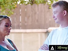 MOM'S MALE - Hung Man Gets Tutored In FFM three-Way By His Stepmom And His Hawt Neighbour