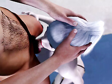 3D grey hair slut cheating with big cock and squirting a lot