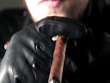 Gloves And Smoker In Leather