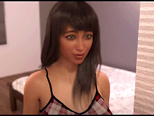 Hot brunette babe, visual novel