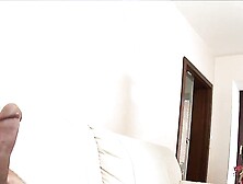 Slender slut opens her legs wide for hunk's dick