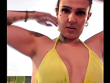 I was almost kicked out of the gym in front of Copacabana beach! Because I was training in a transparent thong bikini and my pin