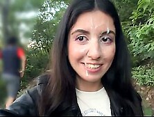 If you come second to this mountain - you'll be walking around with cum on your face in front of people! - Crazy Public Cumwalk