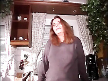 This amazing and very horny sexy slut masturbates her hot pussy after a striptease