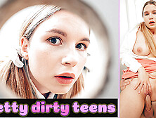 DEVIANTE - Natural busty 18yr teen college student Katerina Rina finds the campus gloryhole and fucks her teacher&rsquo;s cock