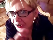My personnal secretary ( 6of6)- cum on her glasses