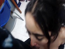 Petite camwhore latina sucks & gets slapped around