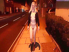 Young Blonde Wife Walking Nude Down A High Street In Suffolk (18+)
