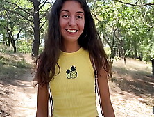 Public risky bj on a Ferris wheel in an amusement park
