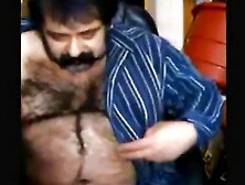 Hairy Bear Daddy Stroking Big Cock