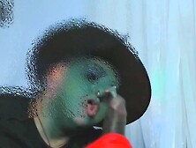 a very hot witch sucking a big cock and it doesn't fit in her mouth