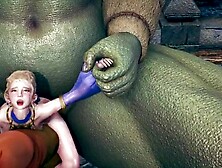 Giant moster fucked the booty dancer