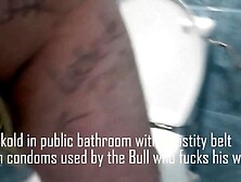 Chastity belt with condoms used by Bull fucking his ex-wife