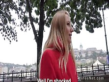 Hot Blonde Picked Up And Screwed In Public