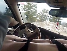 Crossdresser Sucks My Big Cock In Her Car Deep Throats