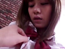 Girl in Uniform: Blowjob, Doggy & Missionary Porn