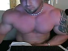 Webcam Solo D'un Magnifique Étudiant Musclé