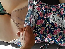 Stepson enters stepmother's room and surprises her with her transparent panties