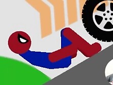 Accident Stickman Dismounting Set of of Funny Moments