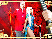 Hot Asian chick Kalina Ryu takes master's big stick hard