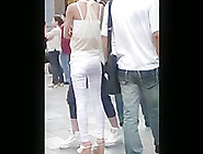 sexy asian chick walking her tight ass