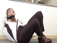 Businessman Bondage,  Bondage Men Gagged,  Zentai Bondage Striptease