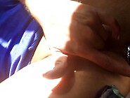 petite slut fingering in her car