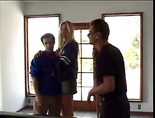 Four Guys Fuck A Blonde And Double Penetrate The Bitch