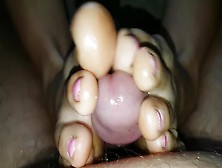 Wife Footjob 13 - Pink Toenails