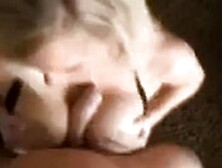Titfuck and cumshot on tits,  blonde German