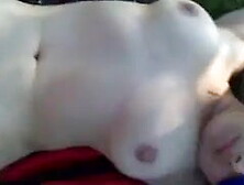 Submissive wife tied naked in public