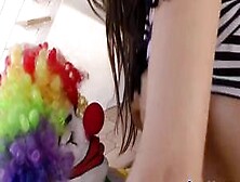 Kinky British Milf Mouthfull Of Clown Jizz